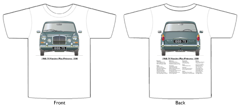 Vanden Plas Princess 1300 1968-75 T-shirt Front & Back
